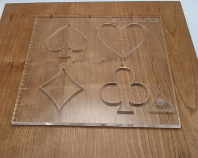 Acrylic Playing Card Suits Router Templates