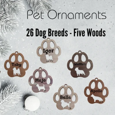 Dog Breed Paw Christmas Ornament