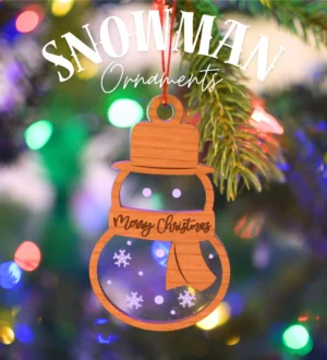 Sparkling Snowman Christmas Ornaments