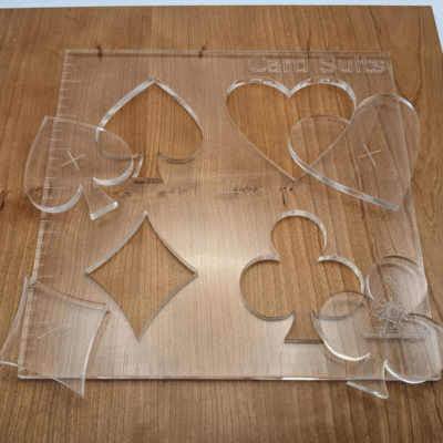 Acrylic Playing Card Suits Router Templates