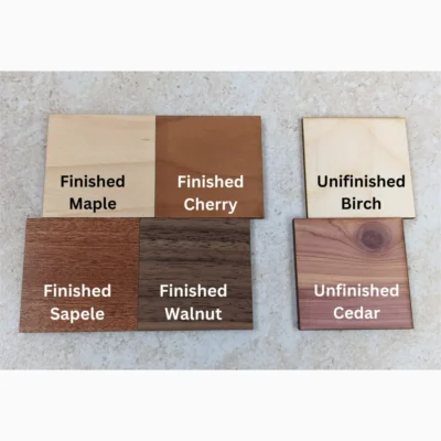 Square wood buttons for crafts