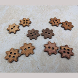 Wavy Gear/Sprocket wood buttons for crafts