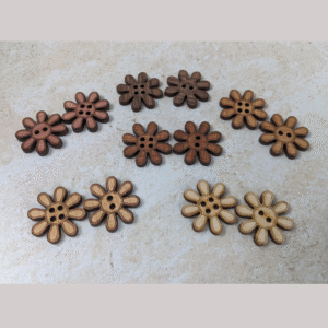 Flower wood buttons for crafts