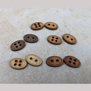 Oval wood buttons for crafts