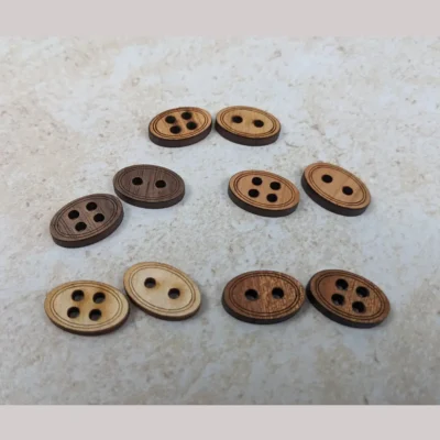 Oval wood buttons for crafts
