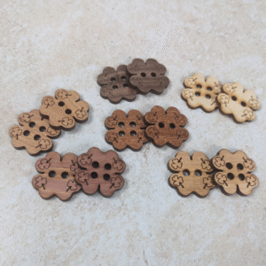 Shamrock wood buttons for crafts