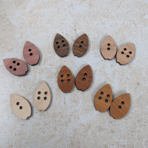 Leaf wood buttons for crafts