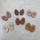 Leaf wood buttons for crafts