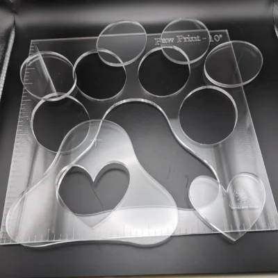 Paw Print Clear Acrylic Router Template