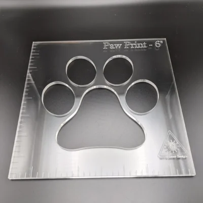 Paw Print Clear Acrylic Router Template