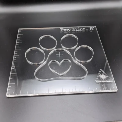 Paw Print Clear Acrylic Router Template