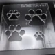 Paw Print Clear Acrylic Router Template