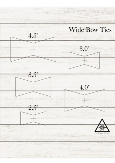 Bow Tie Inlay Acrylic Router Templates