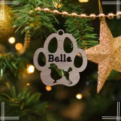 Dog Breed Paw Christmas Ornament