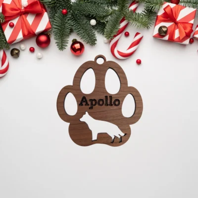 Dog Breed Paw Christmas Ornament