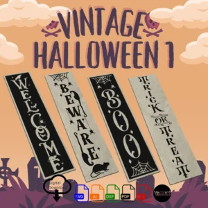Vintage Halloween Porch Signs Vol 1