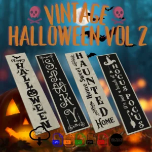 Vintage Halloween Porch Signs Vol 2