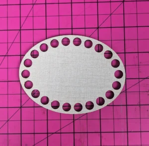 Crochet Wooden Basket Bottoms - Oval