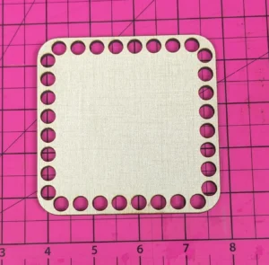 Crochet Wooden Basket Bottoms - Rounded Square