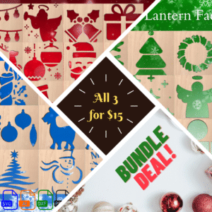 CNC/Laser Christmas Lantern Faces -  Bundle Pack!