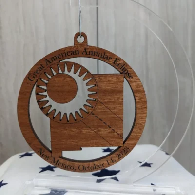 Annular Solar Eclipse 2023 - Wooden Ornament