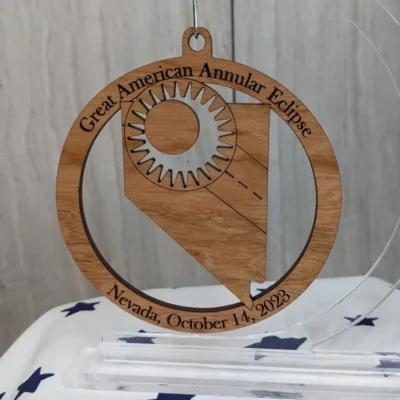 Annular Solar Eclipse 2023 - Wooden Ornament
