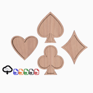 Playing Card Suits Serving Trays
