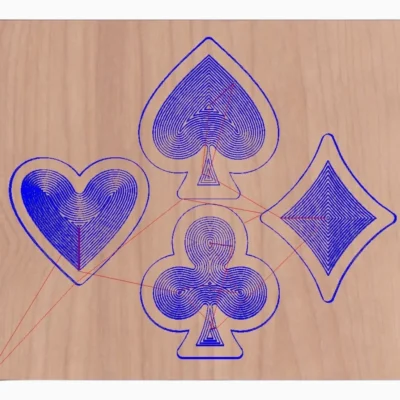 Playing Card Suits Serving Trays