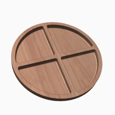 Circle trays with four sections