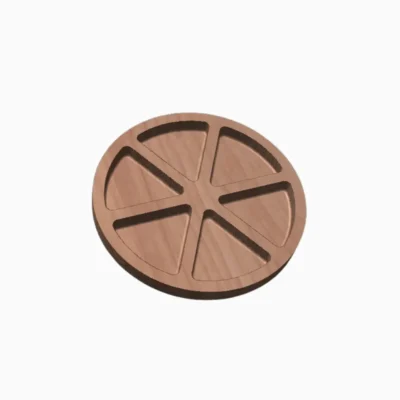 Circle trays with six sections