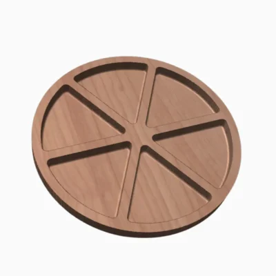 Circle trays with six sections