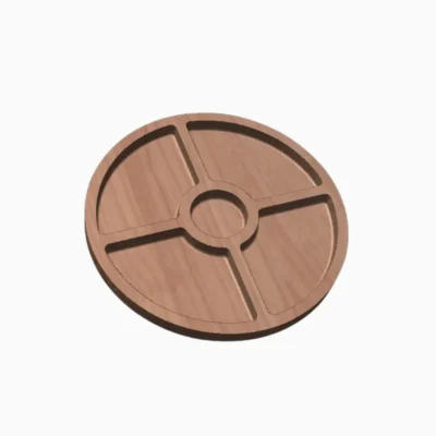 Circle trays with four sections