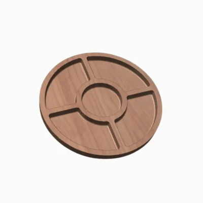 Circle trays with four sections