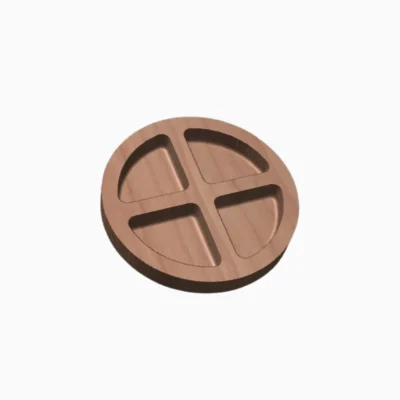 Circle trays with four sections