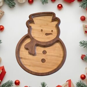 Snowman Bamboo Serving Tray