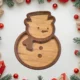 Snowman Bamboo Serving Tray