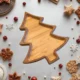 Christmas Tree Bamboo Serving Tray