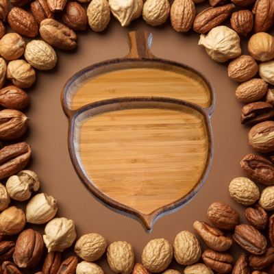 Acorn Bamboo Serving Tray